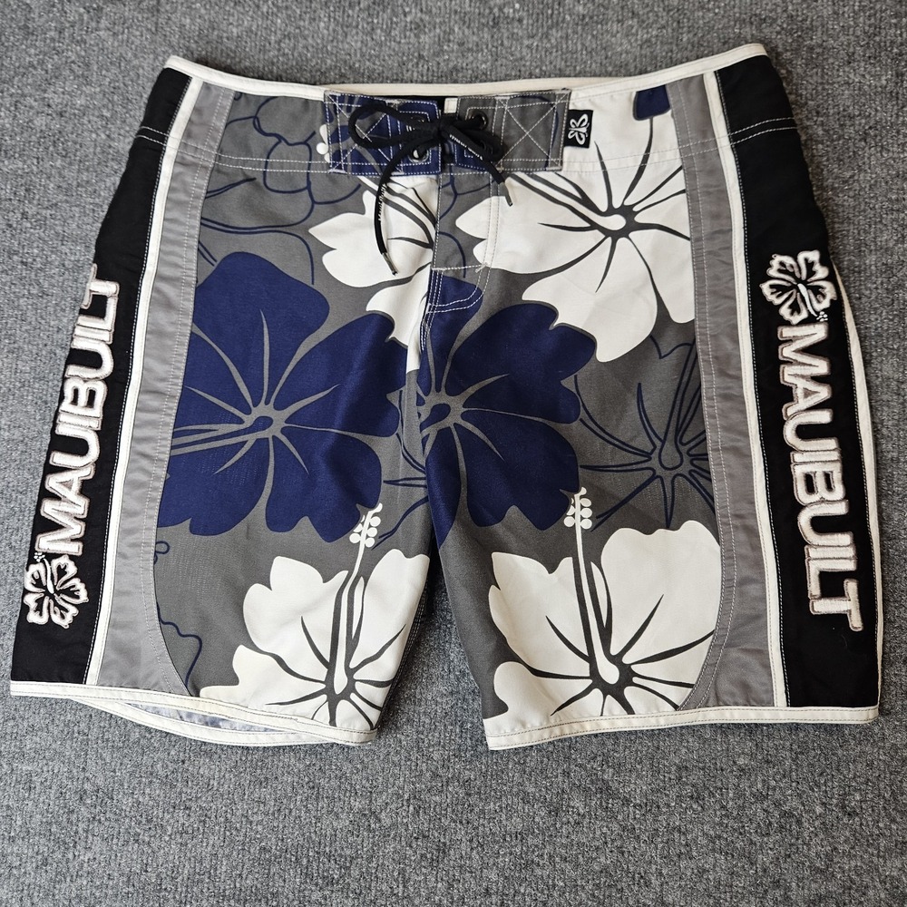 Maui Built Women's Boardshorts Size 9 Surf Floral Beach Hawaii‎ 9" Inseam
